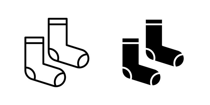 Women socks icon minimal artwork set