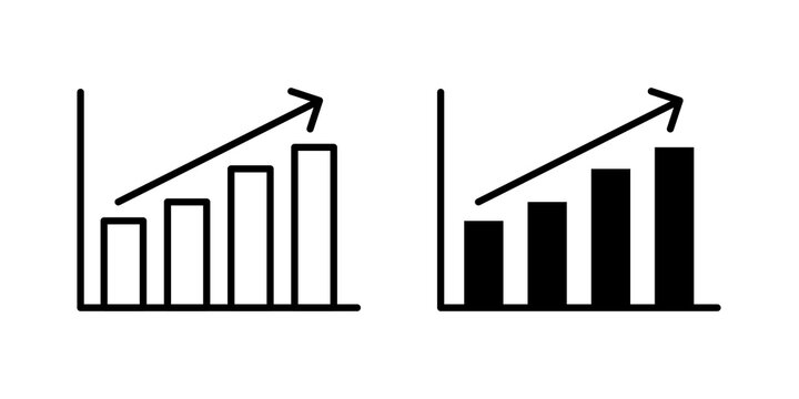 Bar diagram icon minimal artwork set