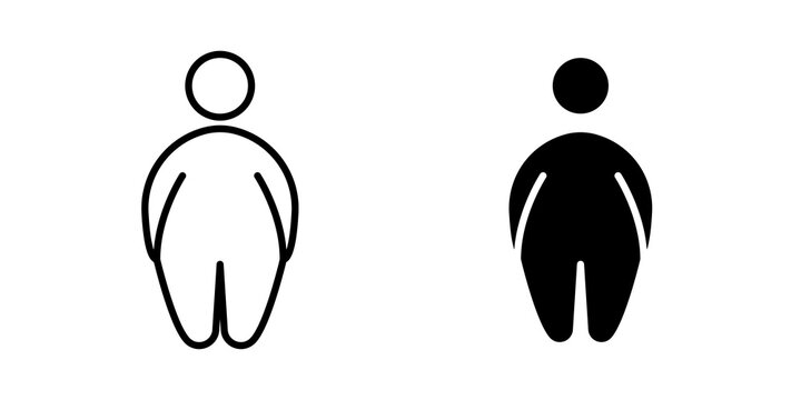 Overweight icon minimal artwork set
