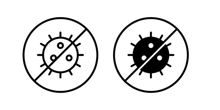 Antimicrobial icon minimal artwork set