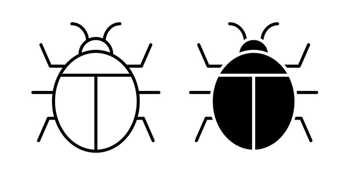 Bug icon minimal artwork set