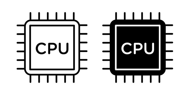 Processor icon minimal artwork set
