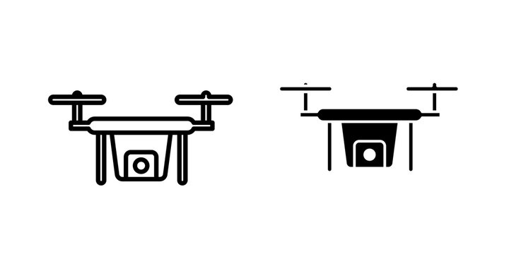 uav drone icon minimal artwork set