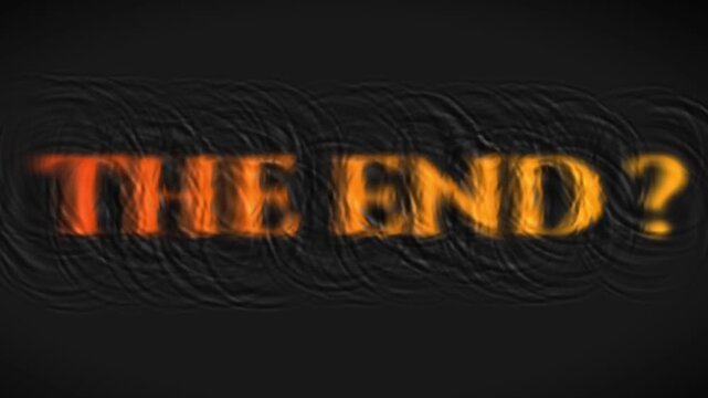 Molten gold text asking the end forming in water
