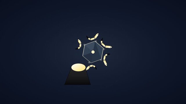 Abstract microscopic cell division and viral infection digital illustration