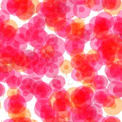Nahtloses Muster in Rosa und Orange mit Margerite und Punktbluete © nico