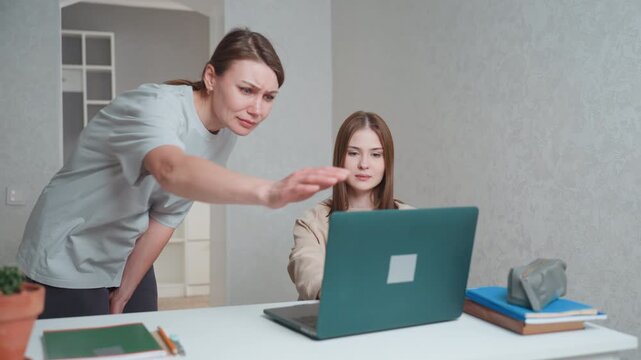 Teacher firmly establishes rules. Tutor clearly defines boundaries and expectations. Authoritative tutor emphasizes discipline and responsibility through firm instructions and grounded tone