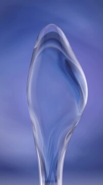 Internal refraction gradually distorts background while transparent material remains physically unchanged throughout animation seamlessly.