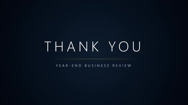 Thank You message for year end business review presentation or event
