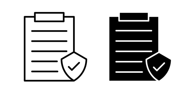 Insurance Document icon vector elements kit