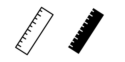Fototapeta premium Ruler icon vector elements kit