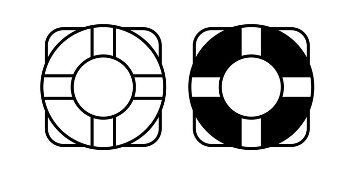 Life buoy icon vector elements kit