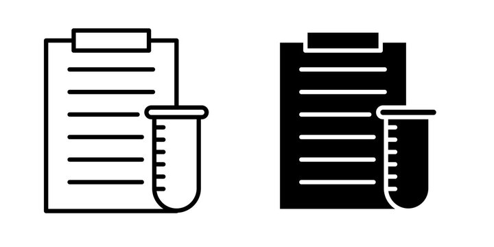 Lab report icon vector elements kit