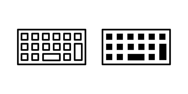 Keyboard icon vector elements kit