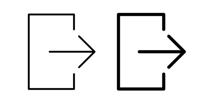 Exit icon vector elements kit