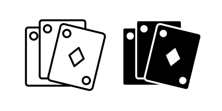 Playing cards icon vector elements kit