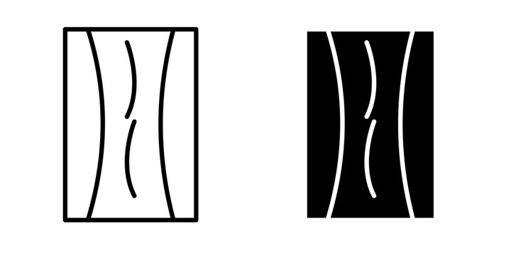 Wood board icon vector elements kit