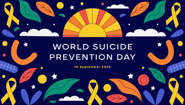 World suicide prevention day awareness banner design