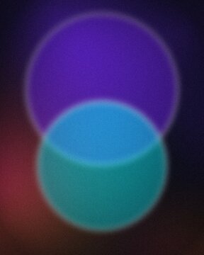 Vibrant neon light orbs merging with futuristic cyber glow effects in abstract digital art