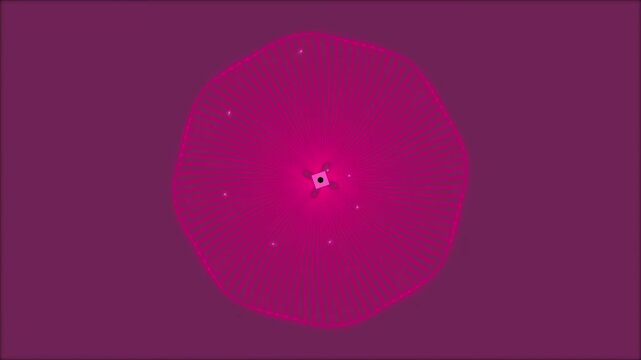 Pink Easter Egg with Abstract Glowing Sphere and Cosmic Energy Design, Colorful Vector Illustration Background with Plasma Light, Stars, Planet and 3D Glass Effects