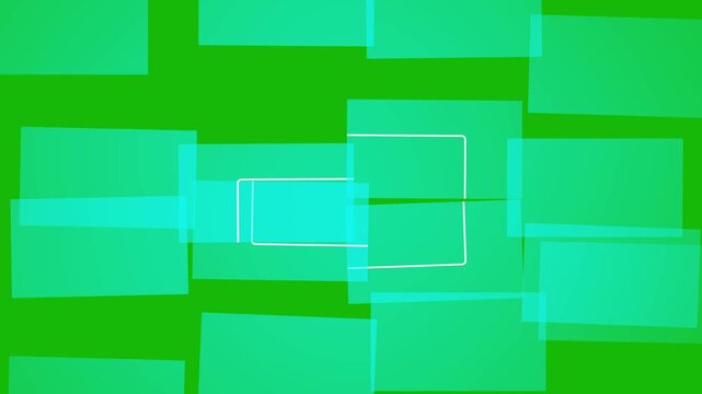 Clean blue Rectangular Grid Motion Design Loop - Futuristic Green Abstract Squares Motion Graphic for Video Background and Visual Effects