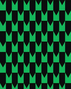 Dark green chevron op-art pattern with neon glow for modern digital backgrounds and design projects