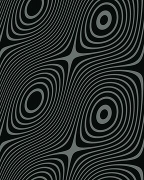 Black and white seamless topographic contour pattern for modern design and mapping projects