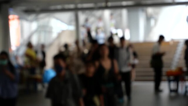 Asians walking in Financial Business district area