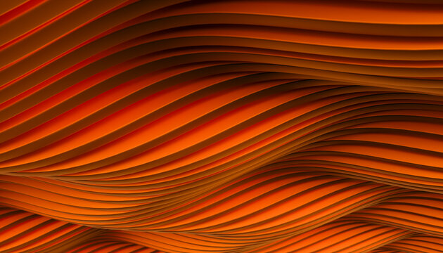 Abstract yellow ripple pattern with layered flowing waves