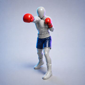 Boxer Throwing a Punch &ndash; Strength, Focus and Advertising Impact