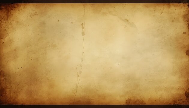 Vintage distressed scratched old photo light leaks, film grain, dust and scratches texture overlay with vignette border. Dirty grunge analog 8k widescreen retro effect background with copy space