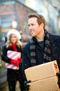 Christmas: Walking with Christmas Packages