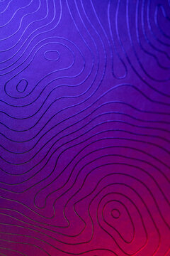 Abstract purple and magenta topographic contour line background