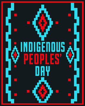 Indigenous Peoples&rsquo; Day Southwest Geometric Pattern Poster