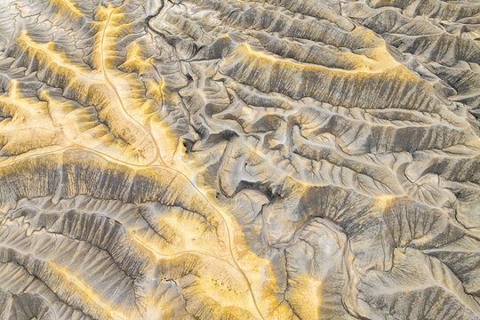 Abstract badlands erosion pattern at North Caineville Mesa, Utah