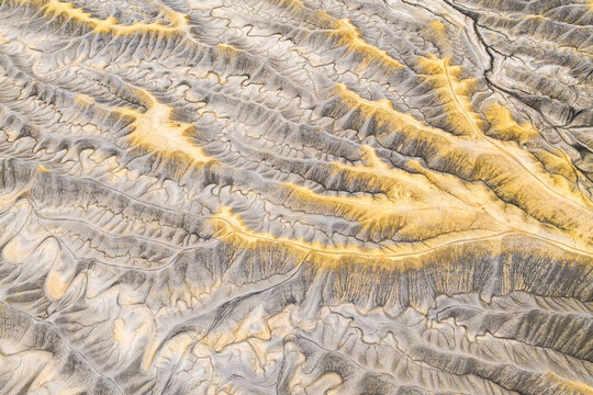 Abstract erosion pattern in North Caineville Mesa, Utah