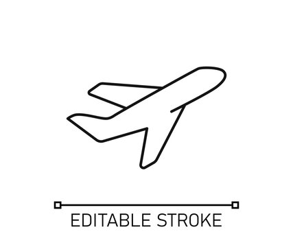 Airplane icon editable stroke design