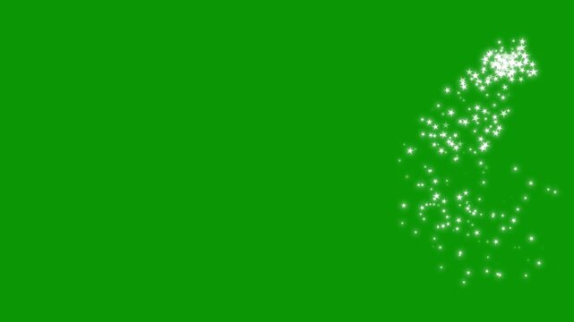 Glitter Sparkles Twinkle Stars Line And Twinkle Sparkle Stars Animation, Cartoon Doodle Sparkles, Star Sparkle Vector Doodles, Glowing Light Effect In Seamless 4K Green Screen Animation For Video