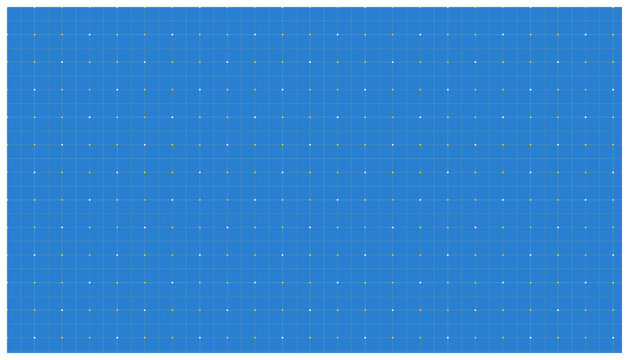 Blue grid paper with white and yellow dots for educational and business purposes.