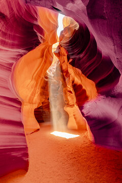 Guardian Spirit in the Sunbeam of Antelope Canyon