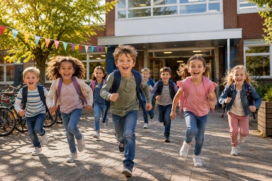 Children Returning to School After Summer Holiday