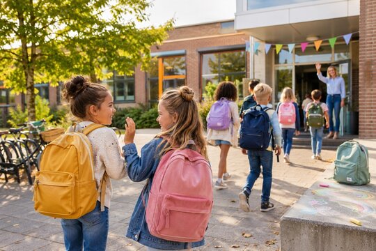 Children Returning to School After Summer Holiday