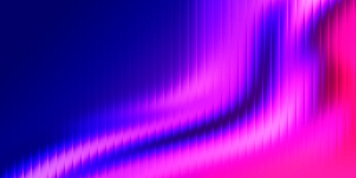 Abstract neon blue and pink vertical light wave with grainy texture. Dynamic digital soundwave background with glass effect for EDM music cover, tech branding and festival poster.