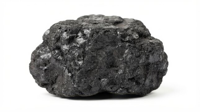 Single piece of raw anthracite coal