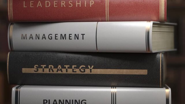 Stacked books for studying or learning new skills, leading to business success,
