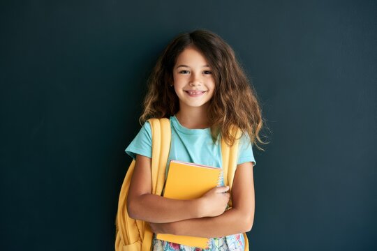 Child Writing on Chalkboard in Front of Classroom