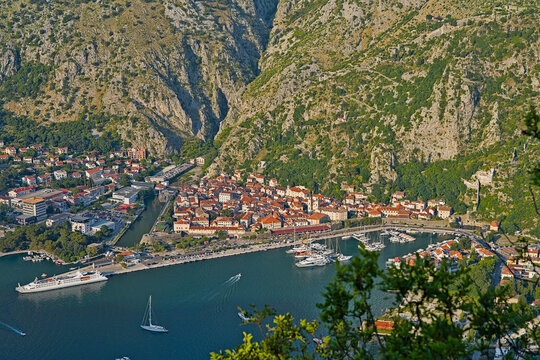 Luxury waterfront resort architecture in Porto Montenegro, Tivat, Montenegro.