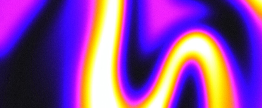 neon purple and yellow abstract gradient backdrop with grainy texture and sharp blur effects. for modern music event posters