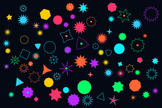 Abstract geometric pattern with collection colorful geometric