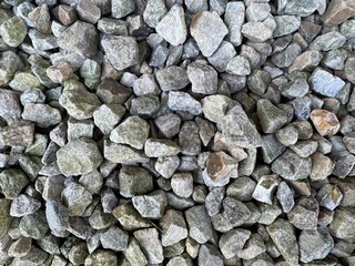 Naklejka premium Crushed Granite Gravel Stones Top View Texture for Landscaping Construction